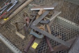 group of old tools and small pipe cutter