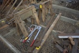 Big Crimper, Hack saw, two small saw horses, level, bar clamp