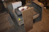 HP Deskjet 1051 printer with paper and ink with wooden table