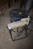 swivel stool and foldable chair