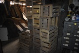 16 misc wooden crates