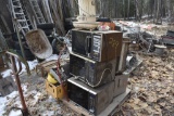 pallet of microwaves, toolboxes, kerosene heater, etc