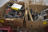 2 Boxes with crescent wrench, air sander/polisher