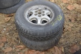 se of 2 Wrangler P235/75R15 Tires on 6 lug aluminum rims