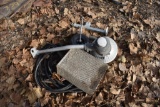 group with jumper cables, 2 trailer jacks, outdoor light, small tires