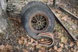 Disc Gang mounts and pair of old spoked tires and u bolts