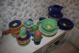 Large Group of Fiesta Ware Dishes, cups and various other dishes