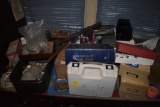 Contents on top of desk and filing cabinet