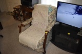 2 upholstered chairs and picture