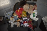 large group of stuffed animals