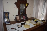 Clock, and collectible items as pictured