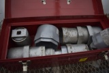 Red tool box with 8 and 6 point Truck Wheel Bearing Lock not Socket Wrench heads