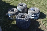 4 rolls of barbed wire fence