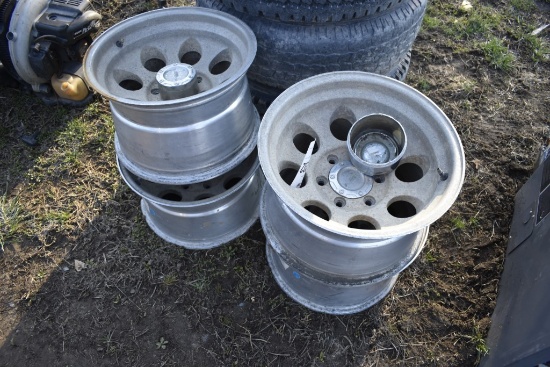 Four 6 Lug Aluminum Rims
