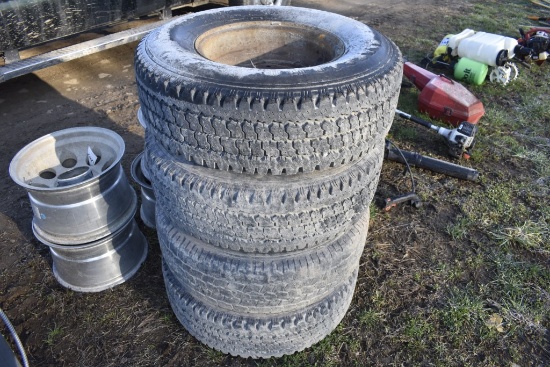 Four 265/75R16 Tires on 8 Lug Rims