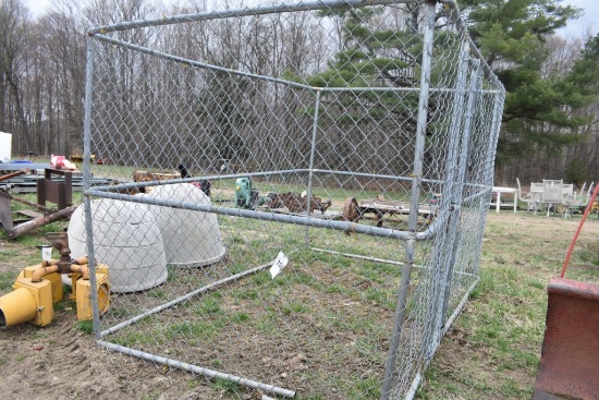 Dog Cage Made Out of Fence