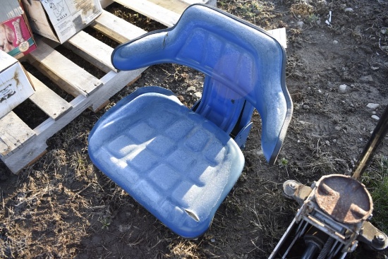 Blue Tractor Seat