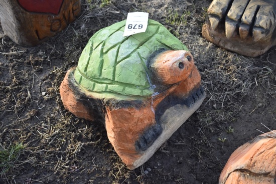 Orange Turtle Carving