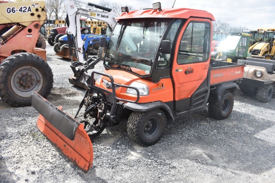 Kubota RTV 900 Diesel Side by Side Utility Vehicle with Snow Plow