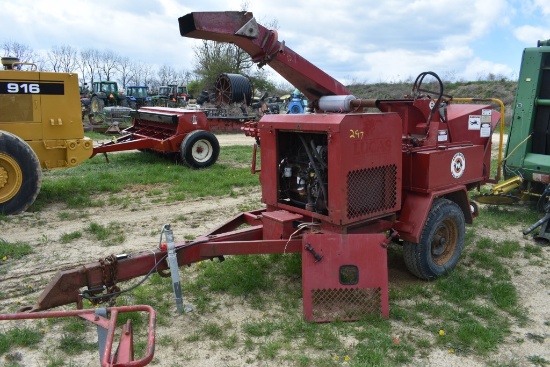 Tow behind Morbark Chipper with 20" wide intake