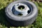 One Continental 225/70 R19.5 Tire on 10 Lug rim