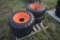 4 new Camso 10-16.5 Skidsteer Tires on 8 Lug rims