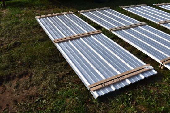 25 Pieces of 10' Sections of Galvanized Corrugated Metal Paneling