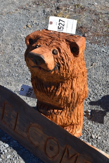 wooden Hand Crafted Bear