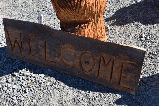 Wooden Welcome Sign