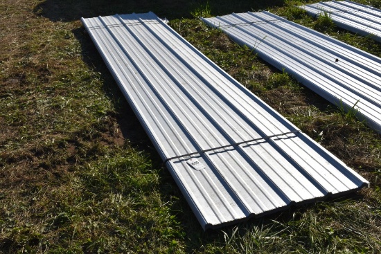 36 Pieces of 14'Sections of Galvalume Corrugated Metal Paneling