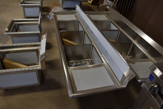 Stainless Steel 3 Bay Sink