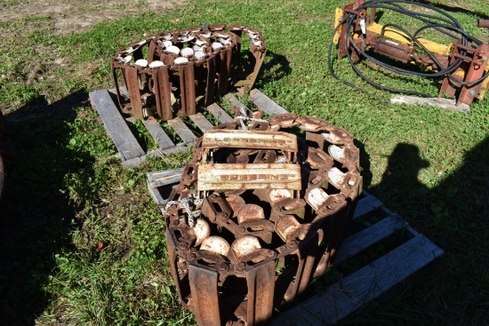 Pair of Loegering Skidsteer Metal Tracks