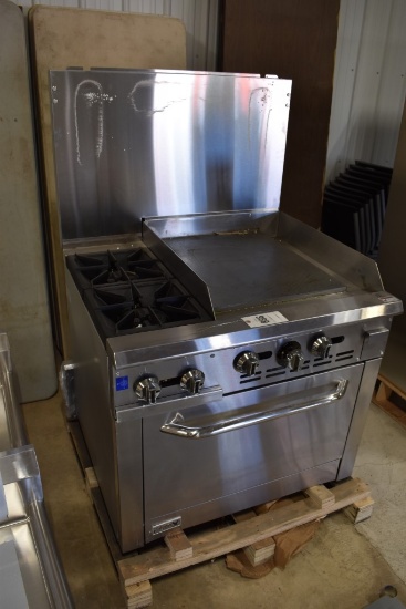 Falcon equipment Commercial Two range and Griddle Top gas Stove