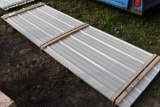 25 Pieces of 10' Sections of Beige Corrugated Metal Paneling