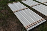 25 Pieces of 10' Sections of Beige Corrugated Metal Paneling