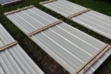25 Pieces of 10' Sections of Beige Corrugated Metal Paneling