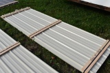 25 Pieces of 10' Sections of Beige Corrugated Metal Paneling