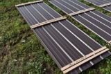 25 Pieces of 10' Sections of Brown Corrugated Metal Paneling