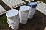 15 Food Grade 5 Gallon Pails with lids