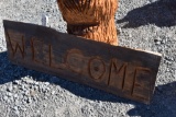 Wooden Welcome Sign
