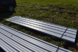 36 Pieces of 14' Sections of white 26 gauge soft corrugated metal paneling