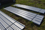 36 Pieces of 14' Sections of white 26 gauge soft corrugated metal paneling