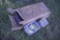 Four New Metal Folding Chairs, Tote Of Wood Glue, Box Of 6