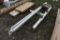 Awning, Section of PVC Pipe And Two Metal Chairs