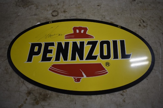 Pennzoil Sign Signed By Steve Park - NASCAR