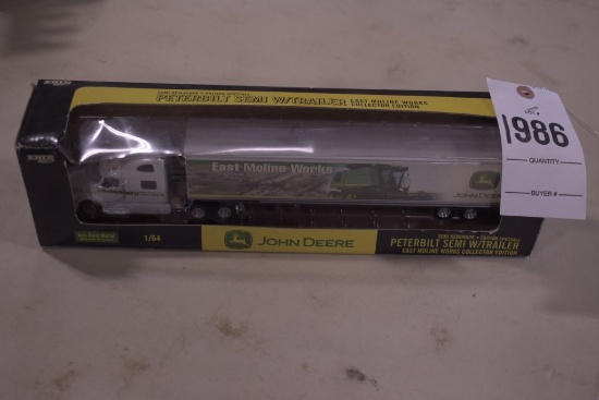 ERTL John Deere Peterbilt Semi with Trailer East Moline Works Collector Edition