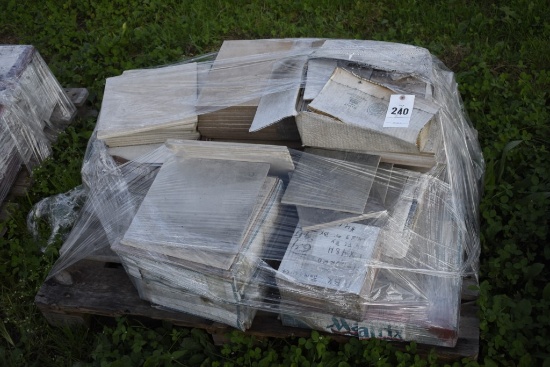 Pallet of misc. sized tiles