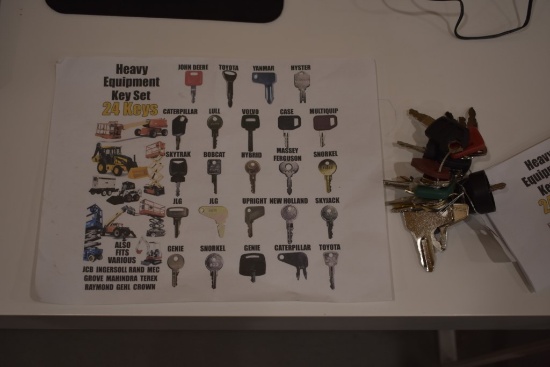 24 Key Heavy Equipment Key Set
