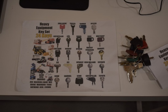 24 Key Heavy Equipment Key Set