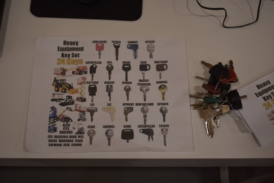 24 Key Heavy Equipment Key Set